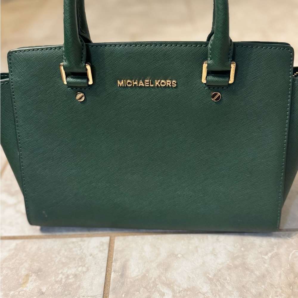 Michael Kors Forest Green Satchel